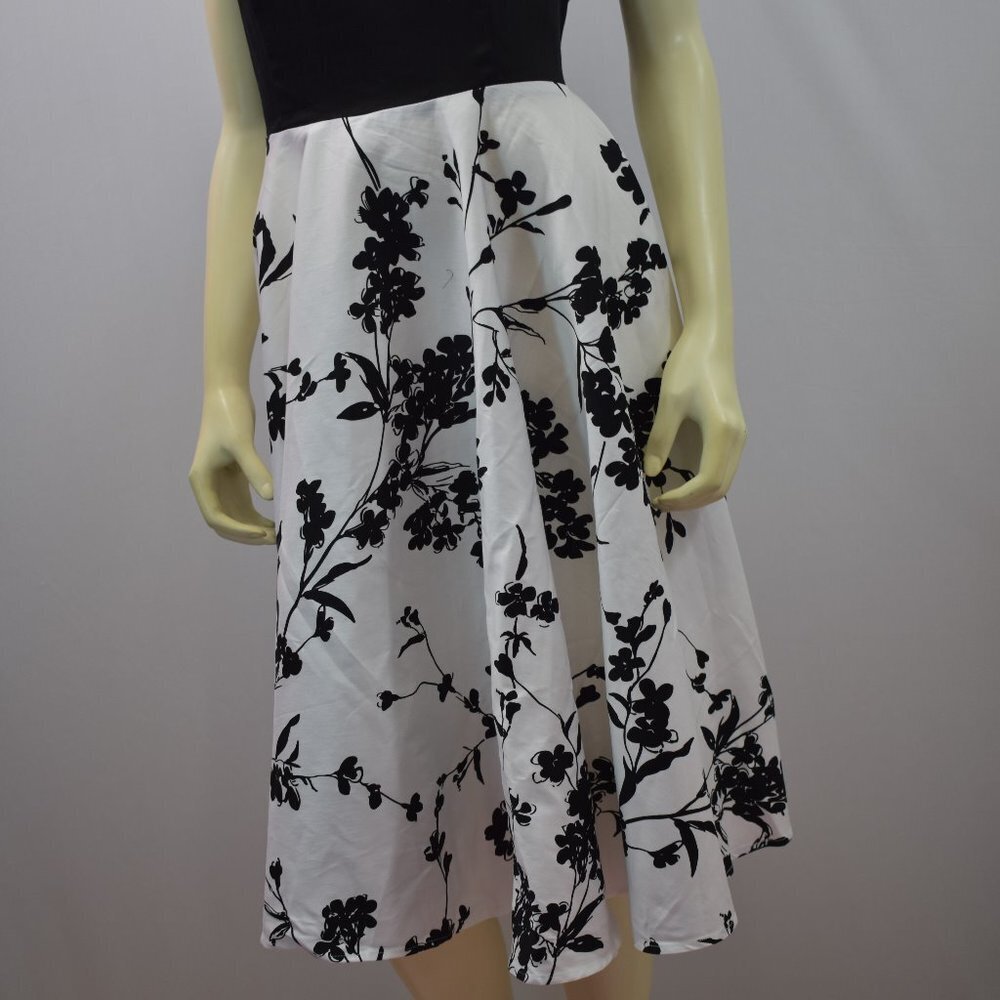 GRACE KARIN BLACK & WHITE‎ FIT AND FLARE DRESS XL - Picture 4 of 7